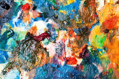 Çok renkli closeup arka plan yağ boyalar