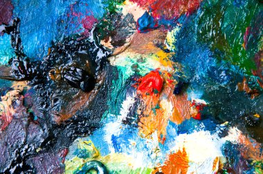 Çok renkli closeup arka plan yağ boyalar