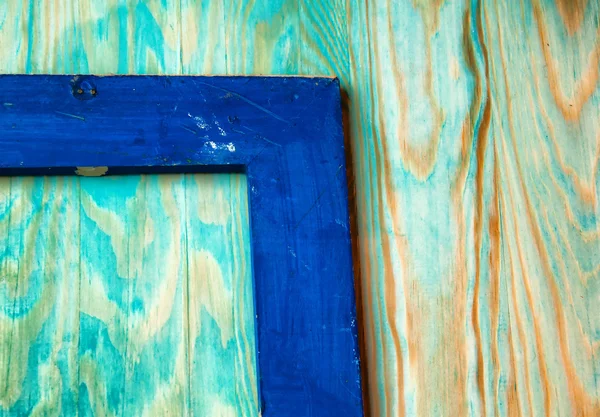 Stara rama streszczenie obraz na kolorowym tle drewnianych — Zdjęcie stockowe