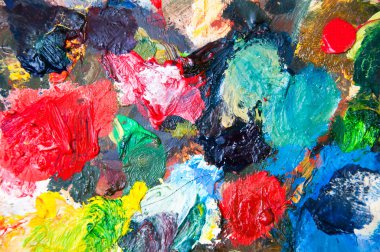 Çok renkli closeup arka plan yağ boyalar