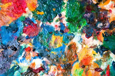 Çok renkli closeup arka plan yağ boyalar