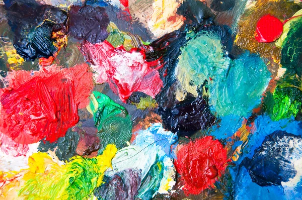 Ölfarben mehrfarbige Nahaufnahme abstrakten Hintergrund — Stockfoto