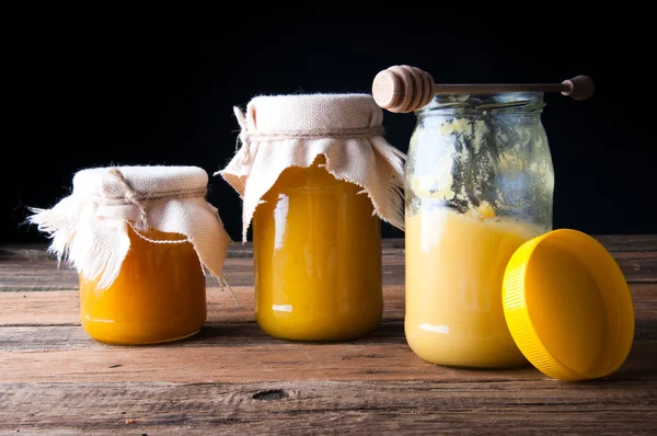Honey jars. Cristallized honey. | Stock Images Page | Everypixel