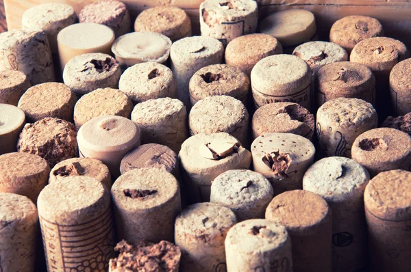Muchos corchos de vino textura — Foto de Stock