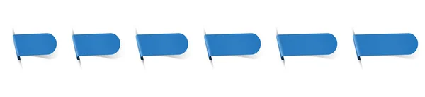 Blauwe Pijl Bladwijzer Banner Voor Elke Tekst Witte Achtergrond — Stockvector