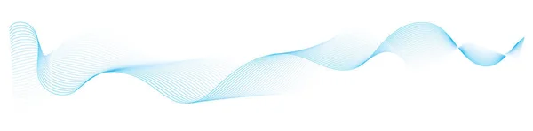Abstrato Vetor Azul Curva Onda Linhas Fundo Branco —  Vetores de Stock