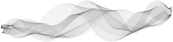 Абстрактні Векторні Лінії Хвилі Сірої Кривої Білому Тлі — стоковий вектор