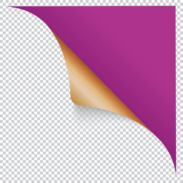 Elemento Diseño Banner Esquina Púrpura Aislado Sobre Fondo Transparente — Archivo Imágenes Vectoriales