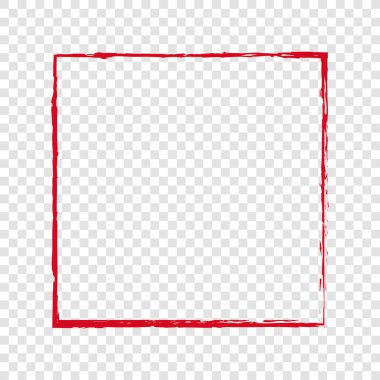 Beyaz arkaplanda kırmızı fırça çerçeve pankartları