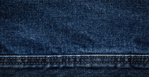 Textuur Van Blauwe Jeans Denim Stof Achtergrond — Stockfoto