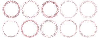 Beyaz arkaplanda kırmızı vintage çerçeve afişleri