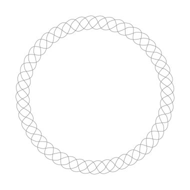 Beyaz arkaplanda gümüş renkli yuvarlak çerçeve afişi