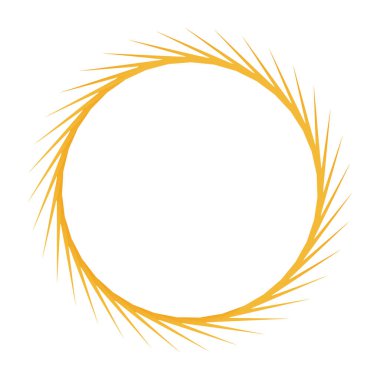 Beyaz arkaplanda altın yuvarlak çerçeve afişi