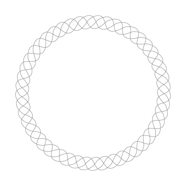 白色背景银制老式圆形框架横幅 — 图库矢量图片