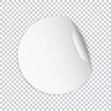 Saydam arkaplanda kağıt yuvarlak etiket pankartı