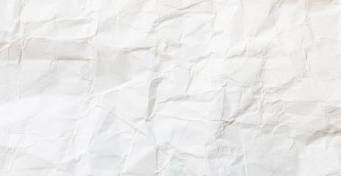 Buruşmuş beyaz kağıt arkaplanının dokusu