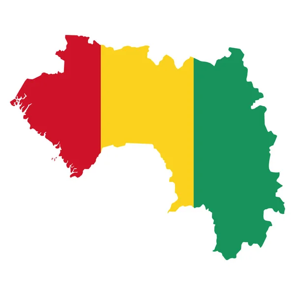 Прапор Гвінеї Ізольований Білому Тлі — стоковий вектор
