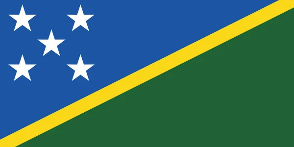 Solomon Adaları Bayrağının Vektör Illüstrasyonu — Stok Vektör