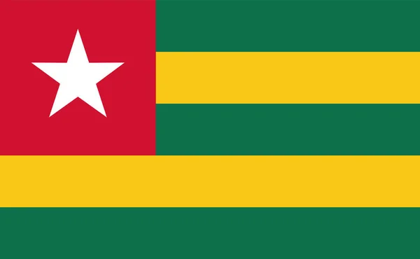 Ilustração Vetorial Bandeira Togo — Vetor de Stock