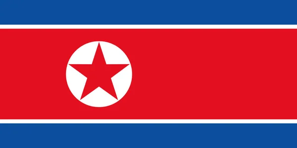 Ilustração Vetorial Bandeira Coreia Norte —  Vetores de Stock