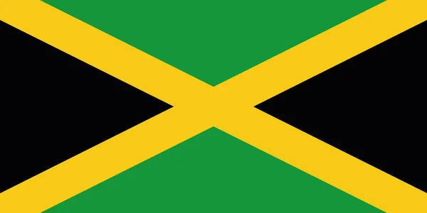 Jamaika Bayrağının Vektör Illüstrasyonu — Stok Vektör
