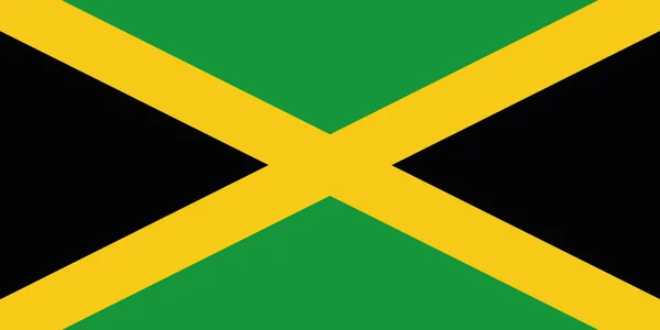 Vector Illustration Jamaica Flag — Stock Vector