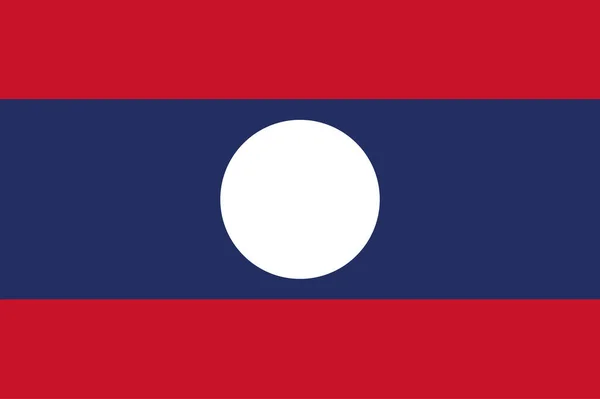 Vektor Illustration Laos Flagga — Stock vektor