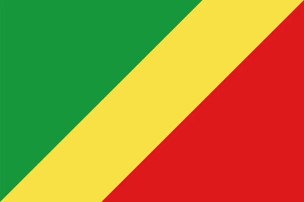 Vektor Illustration Kongo Flagga — Stock vektor