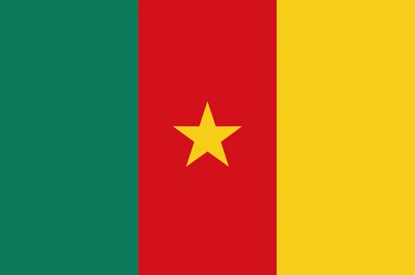 Ilustração Vetorial Bandeira Dos Camarões — Vetor de Stock