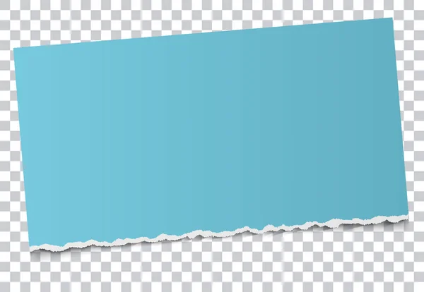 Blå Papper Banner Transparent Bakgrund — Stock vektor