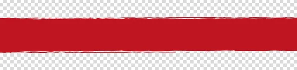 Röd Borste Målade Bläck Stämpel Banner Ram Transparent Bakgrund — Stock vektor