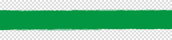 Зелена Пензлик Пофарбована Чорнильна Марка Банерна Рамка Прозорому Фоні — стоковий вектор