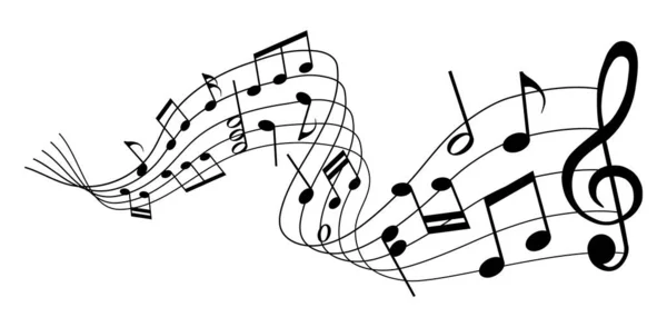 Vector Sheet Μουσική Μουσικές Νότες Μελωδία Διαφανές Φόντο — Διανυσματικό Αρχείο