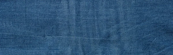 Textur Mörkblå Jeans Denim Tyg Bakgrund — Stockfoto