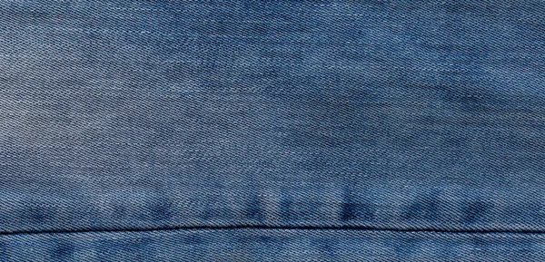 Textuur Van Donkerblauwe Jeans Denim Stof Achtergrond — Stockfoto