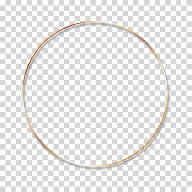 saydam arkaplanda gölgesi olan yuvarlak altın metal çerçeve