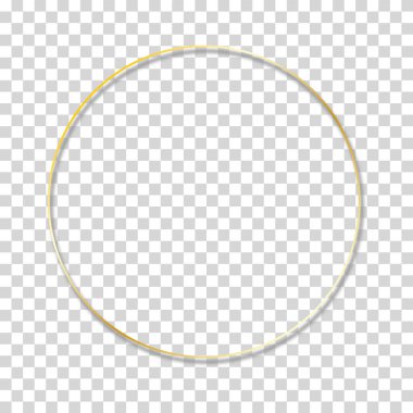 saydam arkaplanda gölgesi olan yuvarlak altın metal çerçeve