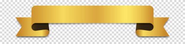 Şeffaf arkaplanda altın antika pankart etiketi
