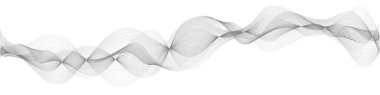 Beyaz arkaplanda soyut vektör gri dalga melodisi çizgileri