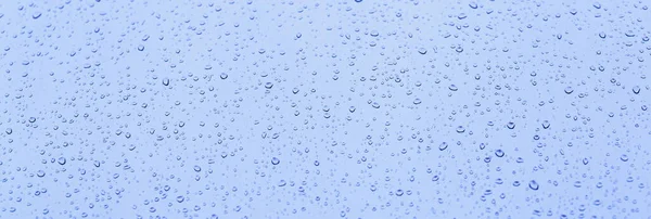 Rain Water Drops Blue Background — Stock Photo, Image