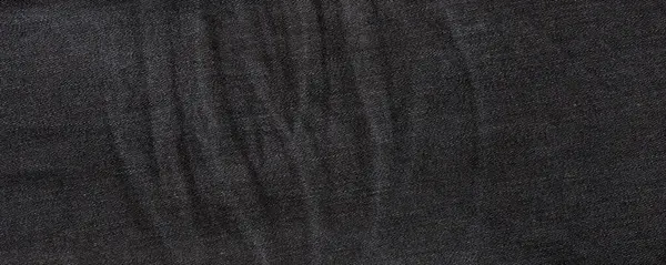 Texture Black Jeans Denim Fabric Background — Stock Photo, Image