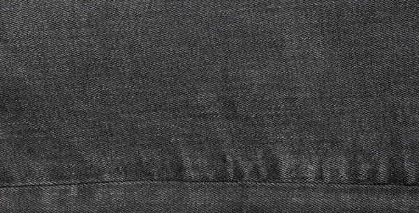 Textuur Van Zwarte Jeans Denim Stof Achtergrond — Stockfoto