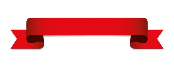 Étiquette Bannière Ruban Vintage Rouge Sur Fond Blanc — Image vectorielle