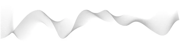 白い背景に抽象的なベクトル波線 — ストックベクタ