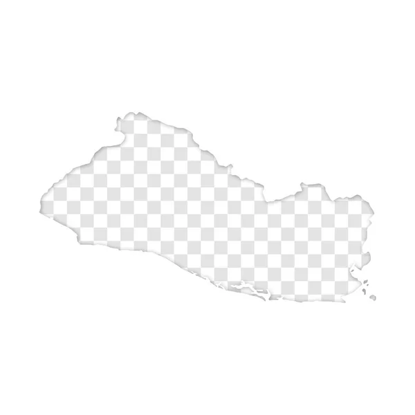 Silueta Transparente Salvador Mapa Con Sombra — Archivo Imágenes Vectoriales