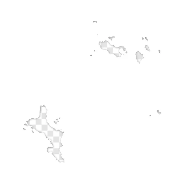 Silueta Transparente Seychelles Mapa Con Sombra — Archivo Imágenes Vectoriales