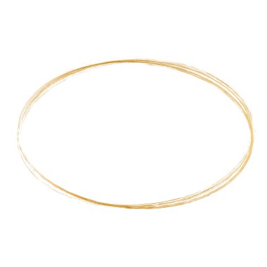 Beyaz arkaplanda altın yuvarlak fırça boyalı mürekkep çemberi afişi