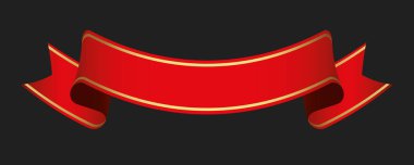 koyu arkaplanda kırmızı vintage kurdele etiketi