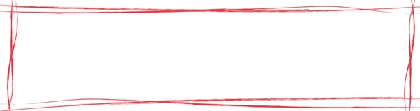 Červená Štětec Malované Inkoust Razítko Banner Bílém Pozadí — Stockový vektor