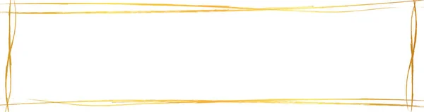 Zlatý Štětec Malované Inkoust Razítko Banner Bílém Pozadí — Stockový vektor